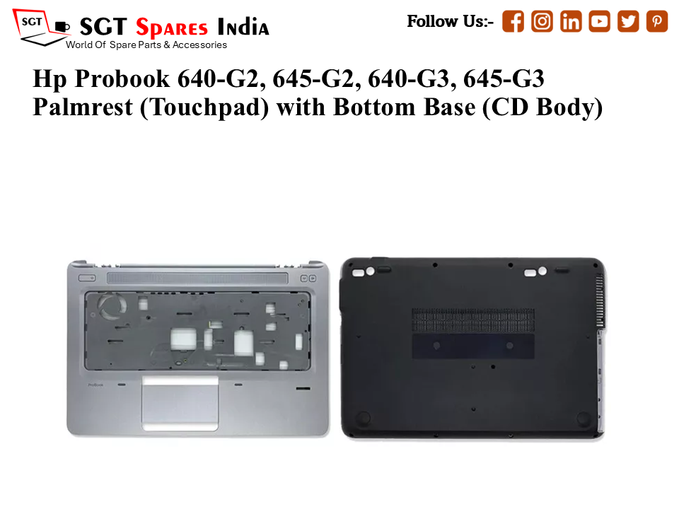 Hp Probook 640-G2, 645-G2, 640-G3, 645-G3 Palmrest (Touchpad) with Bottom Base (CD Body)