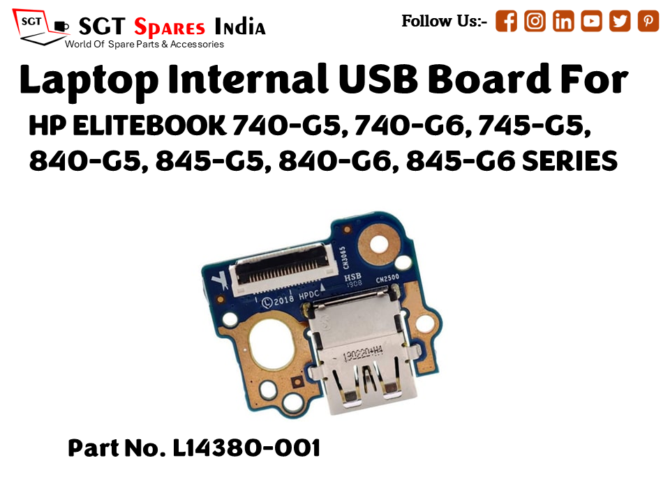 laptop Internal USB or IO board For HP ELITEBOOK 740 G5, 740 G6, 745 G5, 840 G5, 845 G5, 840 G6, 845 G6 SERIES Part no. L14380 001