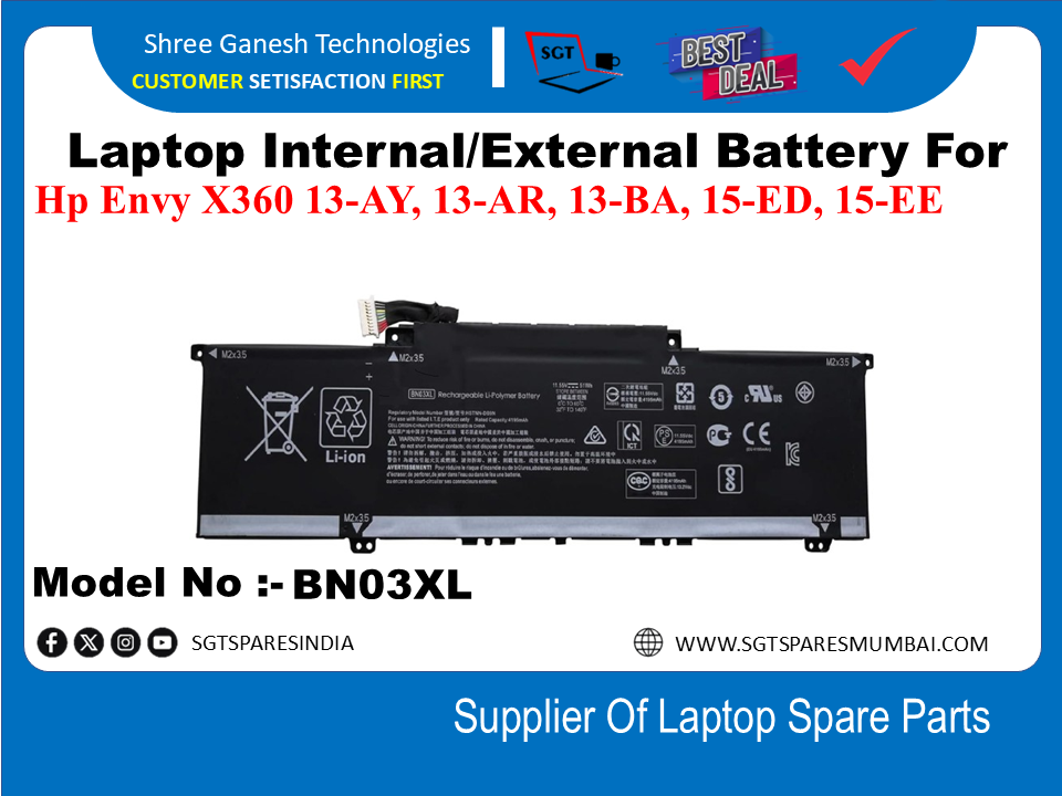 H-P BN03XL Internal Battery For Hp Envy X360 13-AY, 13-AR, 13-BA, 15-ED, 15-EE