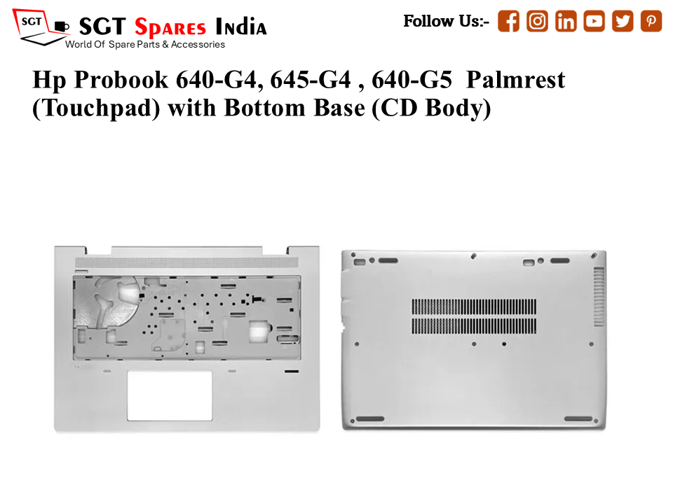 Hp Probook 640-G4, 645-G4 , 640-G5 Palmrest (Touchpad) with Bottom Base (CD Body)