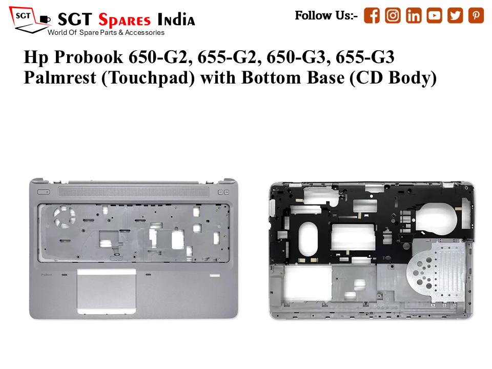 Hp Probook 650-G2, 655-G2, 650-G3, 655-G3 Palmrest (Touchpad) with Bottom Base (CD Body)