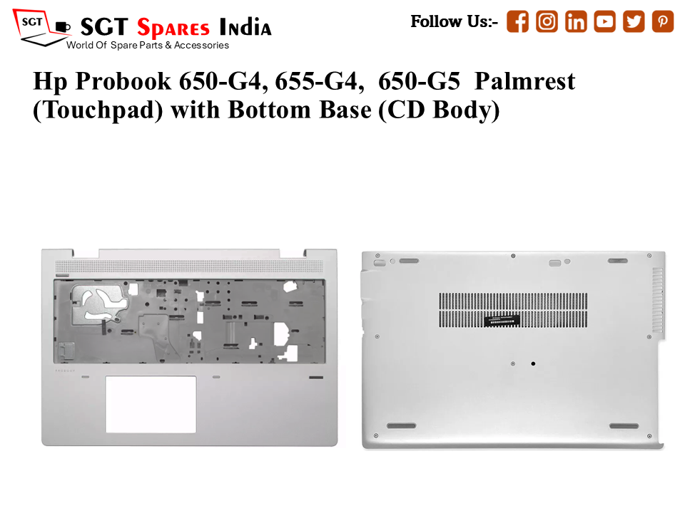 Hp Probook 650-G4, 655-G4, 650-G5 Palmrest (Touchpad) with Bottom Base (CD Body)