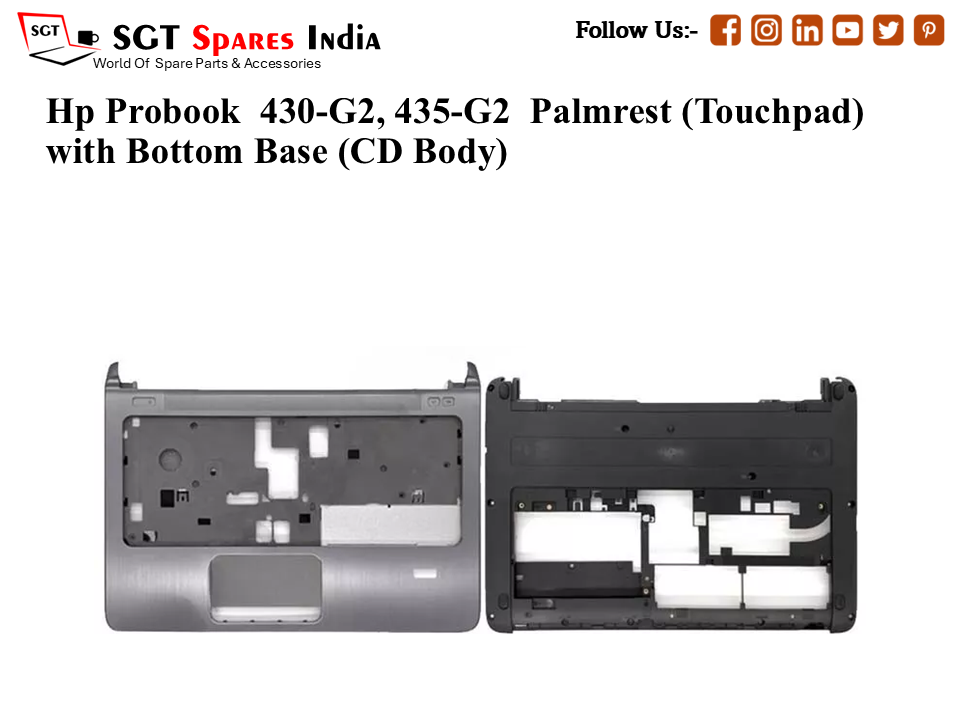 Hp Probook 430-G2, 435-G2 Palmrest (Touchpad) with Bottom Base (CD Body)