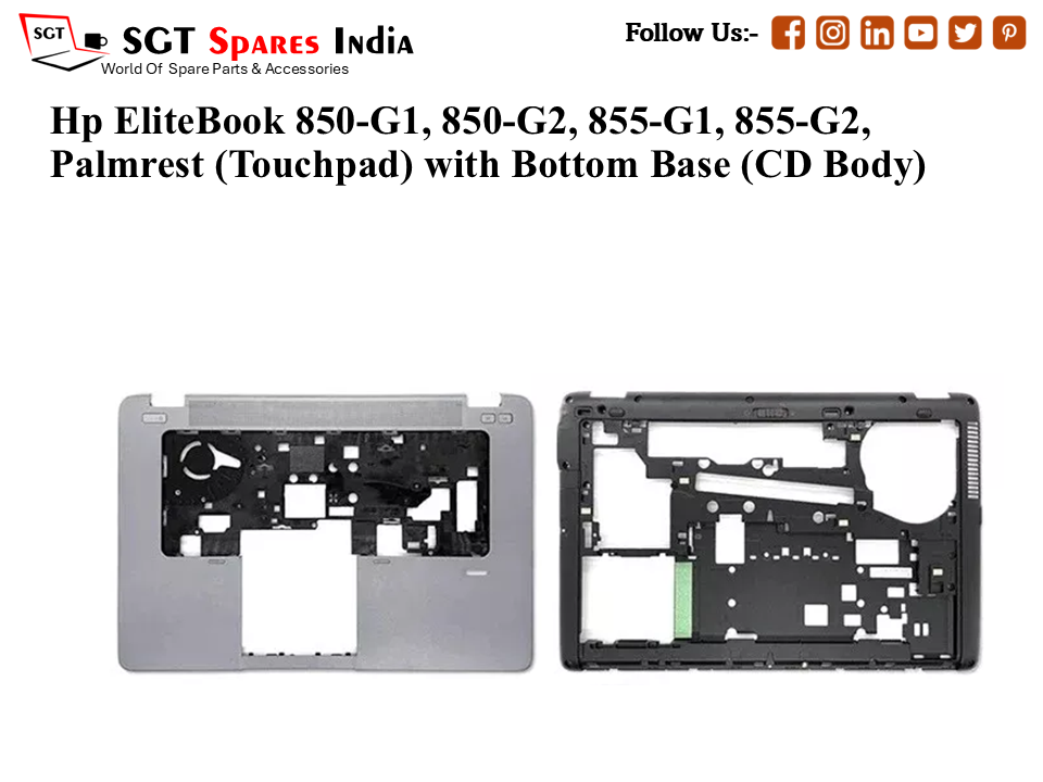 Hp EliteBook 850-G1, 850-G2, 855-G1, 855-G2, Palmrest (Touchpad) with Bottom Base (CD Body)