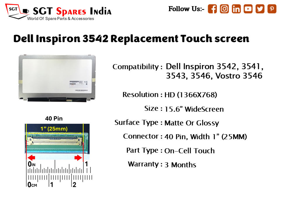 Dell Inspiron 3542 Replacement Touch screen