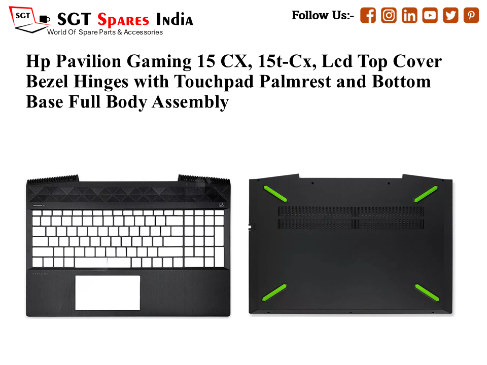 hp pavilion gaming 15-cx, 15t-CX Palmrest (Touchpad) with bottom base (CD Body)