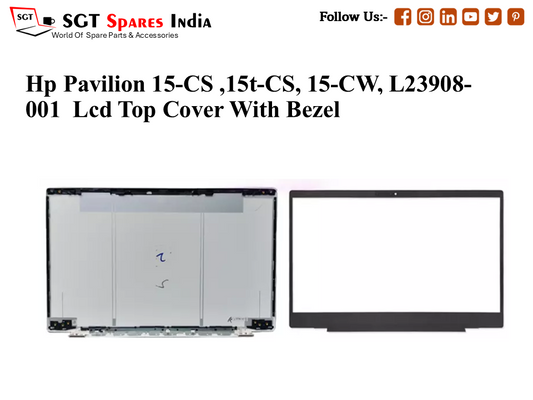 LAPTOP LCD TOP COVER WITH BAZEL FOR HP PAVILION 15-CS ,15T-CS, 15-CW