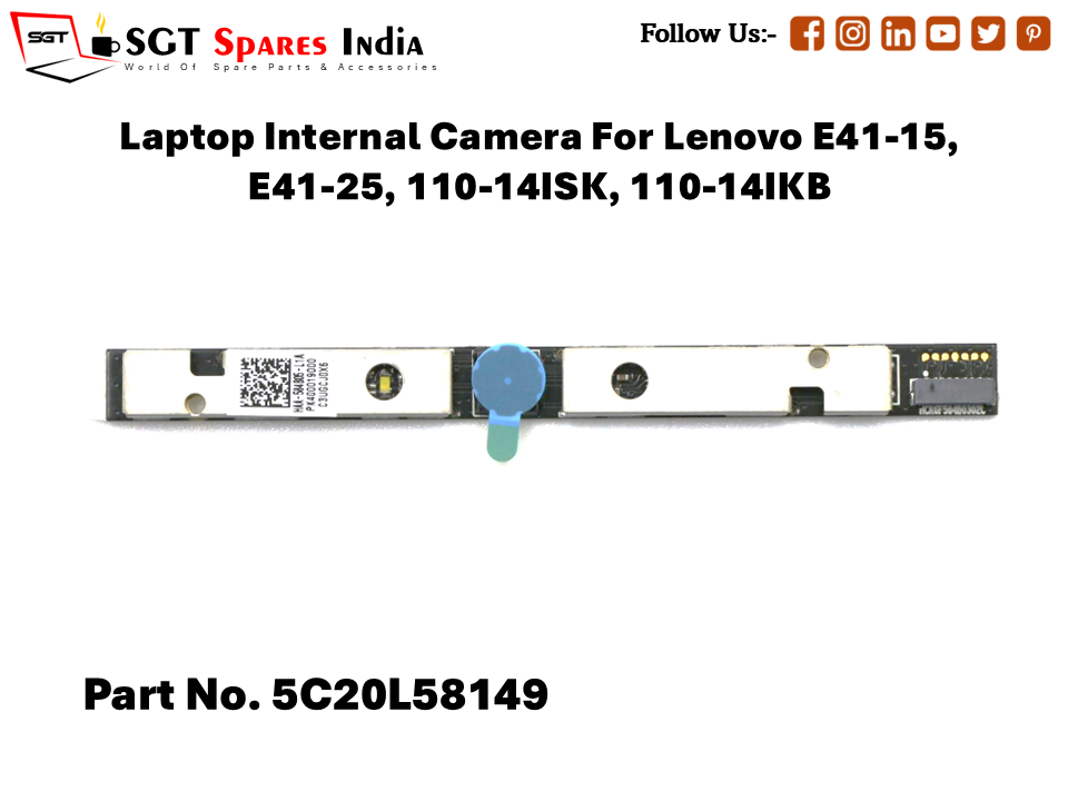 Laptop Internal Camera For Lenovo E41-15, E41-25, 110-14ISK, 110-14IKB Part No. 5C20L58149