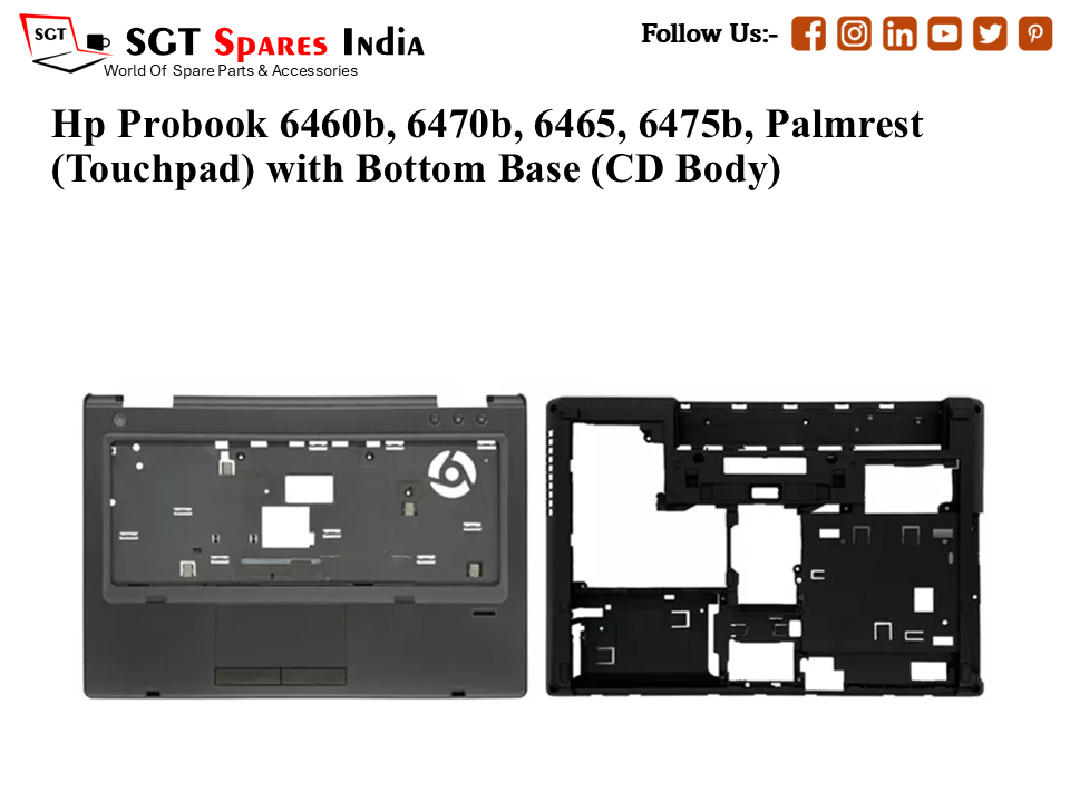 Hp Probook 6460b, 6470b, 6465, 6475b, Palmrest (Touchpad) with Bottom Base (CD Body)