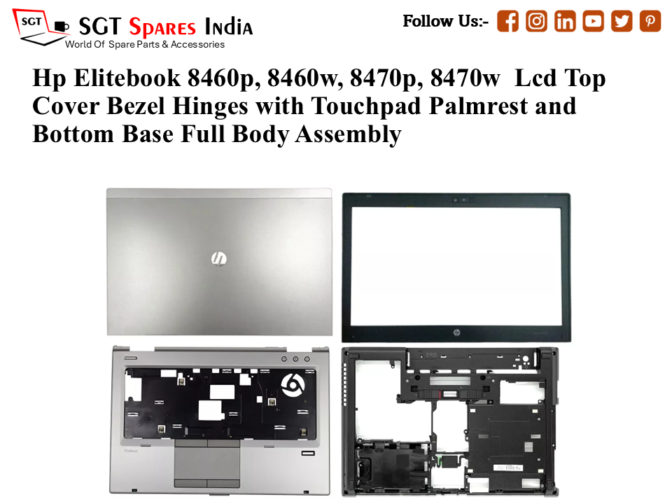 Hp Elitebook 8460p, 8460w, 8470p, 8470w Laptop Lcd Top Cover Bezel