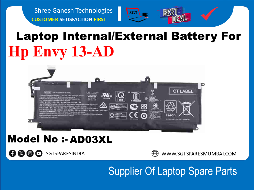 H-P AD03XL Internal Battery For Hp Envy 13-AD