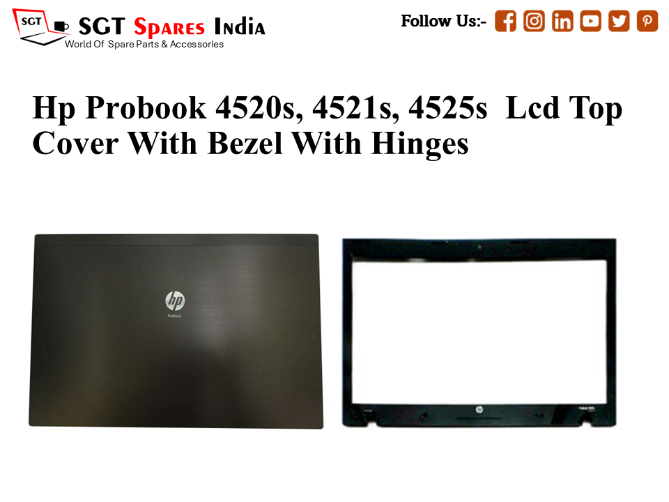 लैपटॉप एलसीडी टॉप कवर बेजल के साथ हिंज के साथ hp probook 4520s,4521S, 4525S के लिए