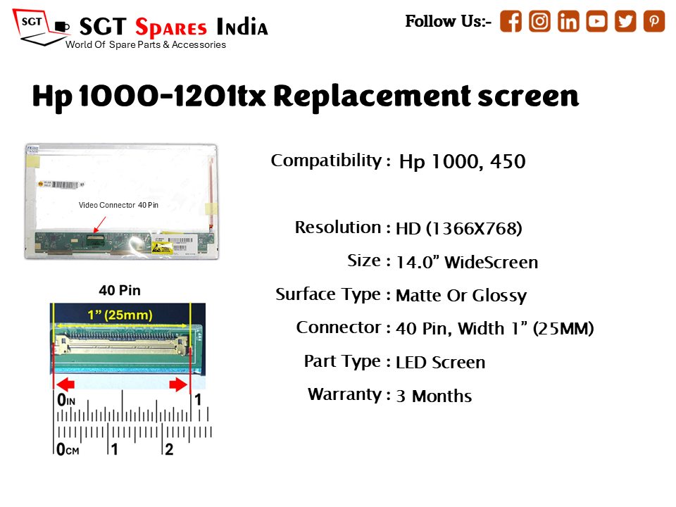 Hp 1000-1201tx Replacement screen