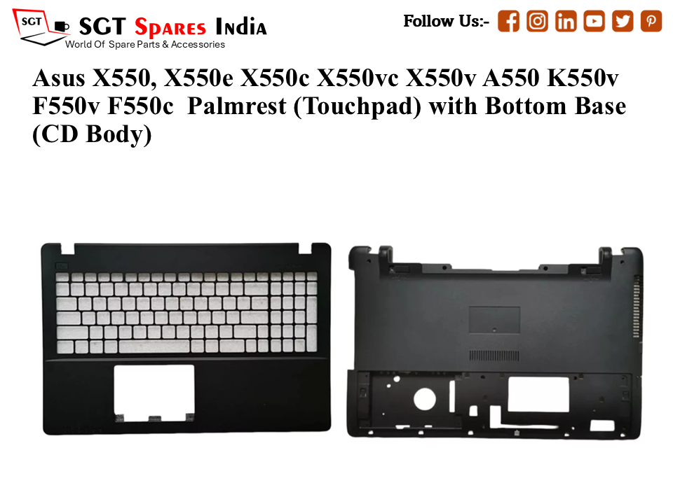 Asus X550, X550e X550c X550vc X550v A550 K550v F550v F550c Palmrest (Touchpad) with Bottom Base (CD Body)