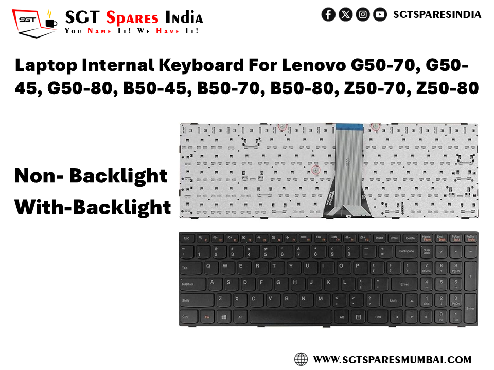 Laptop Internal Keyboard For Lenovo G50-70, G50- 45, G50-80, B50-45, B50-70, B50-80, Z50-70, Z50-80 Non- Backlight With-Backlight