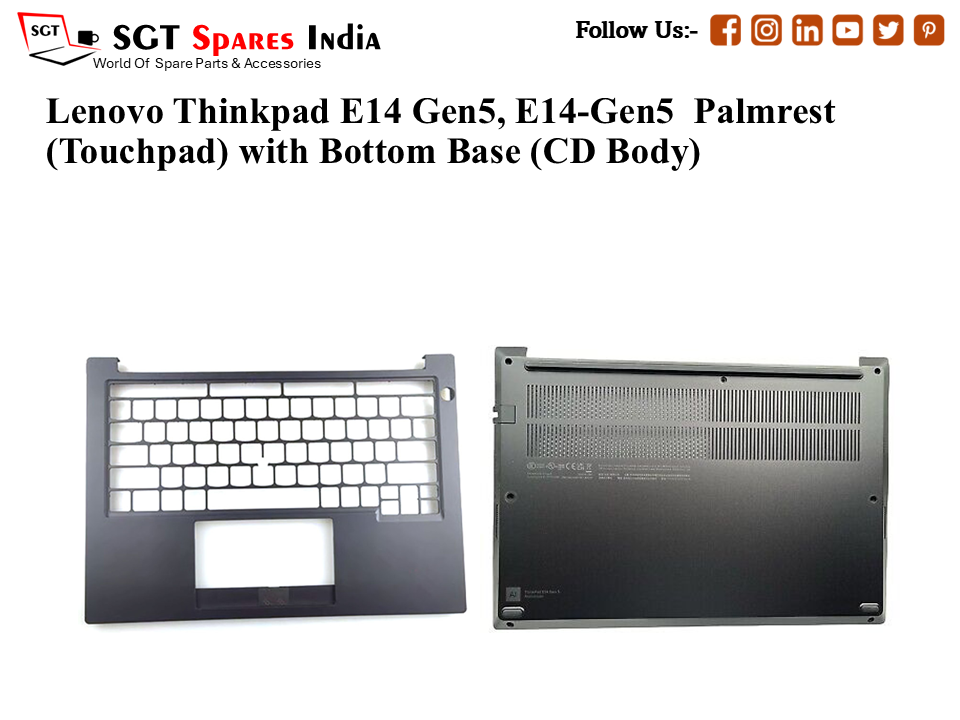 Lenovo Thinkpad E14 Gen5, E14-Gen5 Palmrest (Touchpad) with Bottom Base (CD Body)