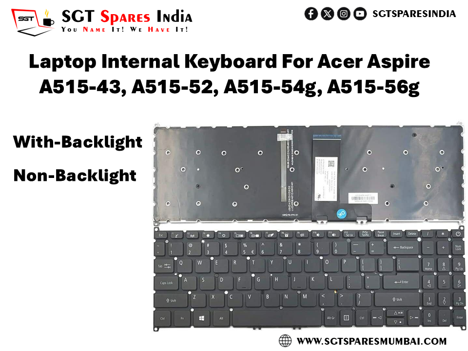 Laptop Internal Keyboard For Acer Aspire A515-43, A515-52, A515-54g, A515-56g With-Backlight Non-Backlight