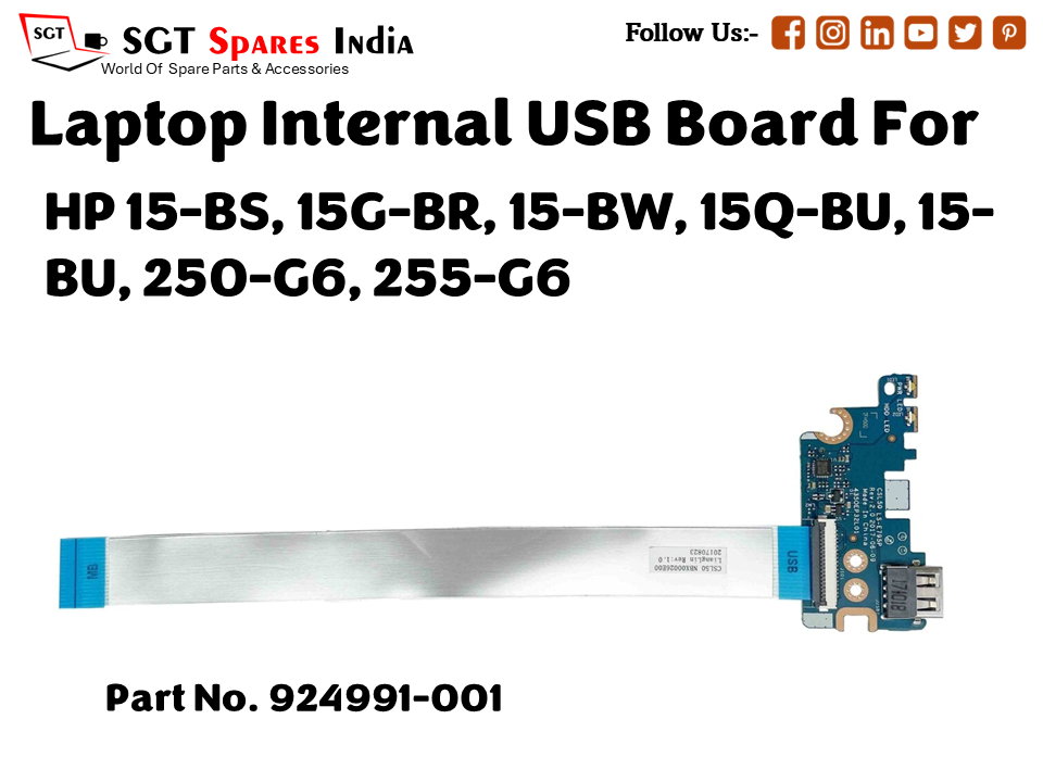 laptop Internal USB or IO board For HP 15 BS, 15G BR, 15 BW, 15Q BU, 15 BU, 250 G6, 255 G6 Part no. 924991 001