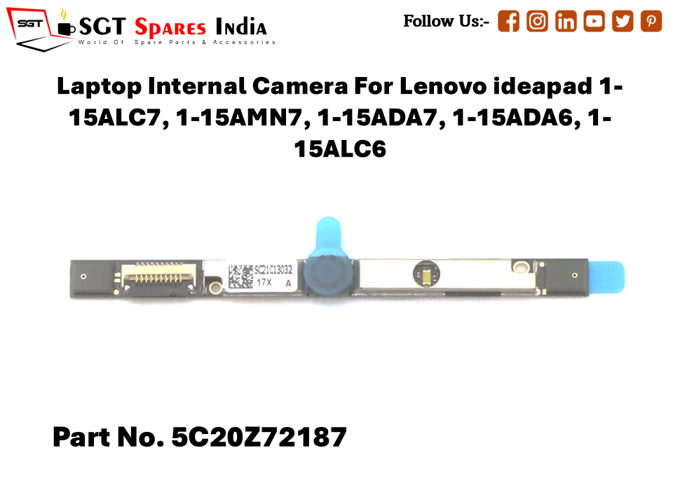 Laptop Internal Camera For Lenovo ideapad 1-15AMN7, 1-15ADA7, 1-15ADA6, 5C20Z72187