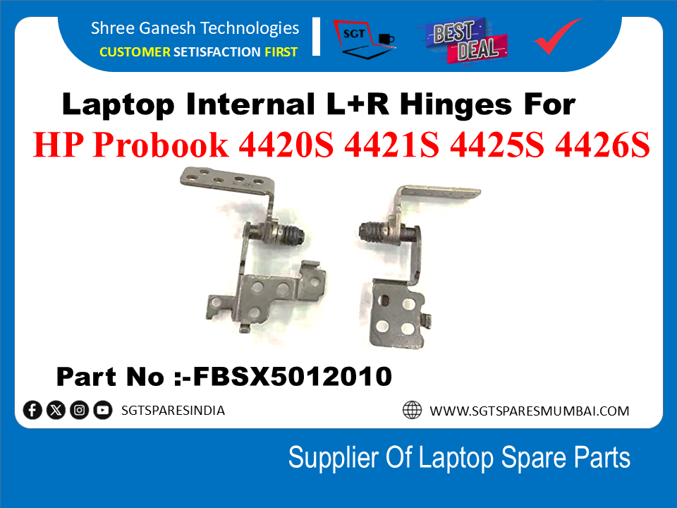 Laptop Internal L+R Hinges For HP Probook 4420S 4421S 4425S 4426S Part No :- FBSX5012010