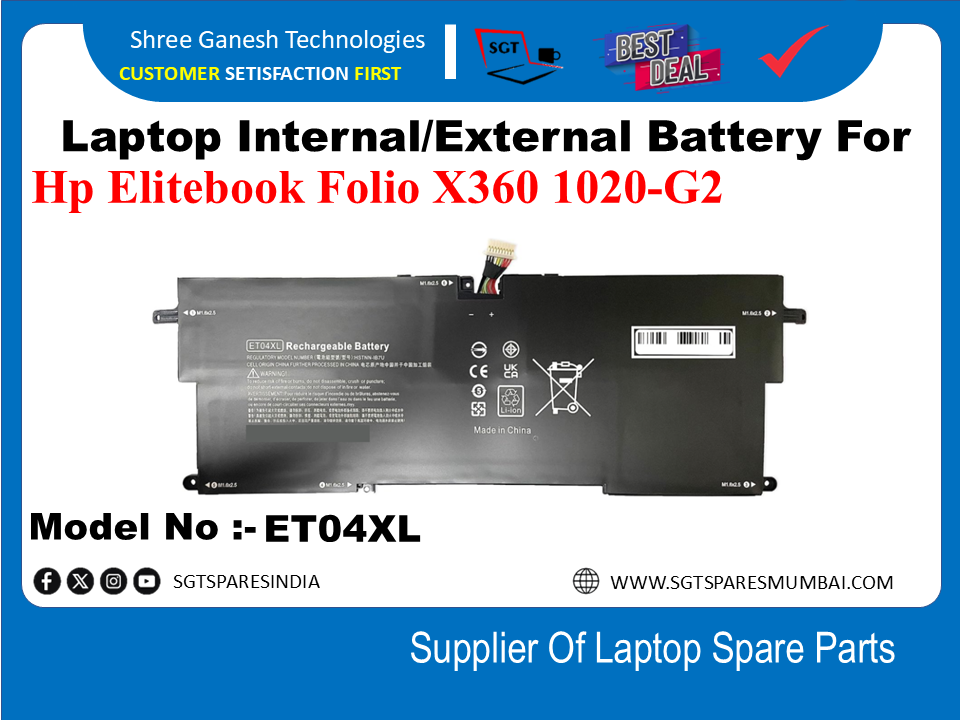 H-P ET04XL Internal Battery For Hp Elitebook Folio X360 1020-G2