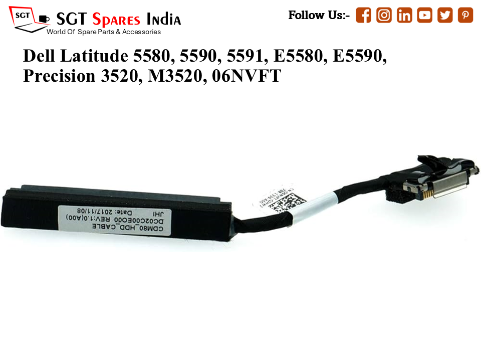 D-ell Latitude 5580, 5590, 5591, E5580, E5590, Precision 3520, M3520, 06NVFT Laptop Hard-Disk (HDD) Cable
