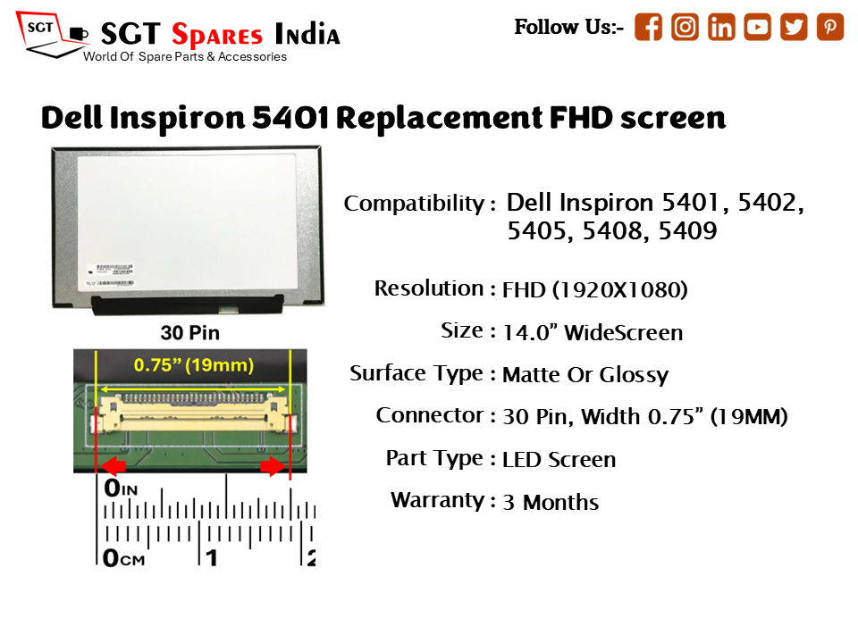 Dell Inspiron 5401 Replacement FHD screen