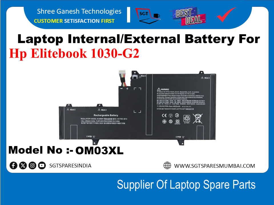H-P OM03XL Internal Battery For Hp Elitebook 1030-G2