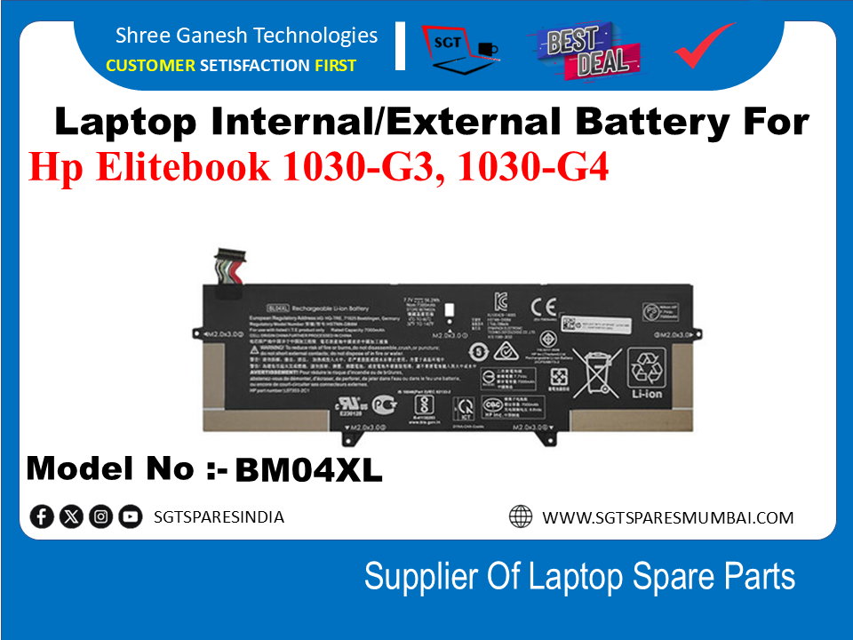 H-P BM04XL Internal Battery For Hp Elitebook 1030-G3, 1030-G4