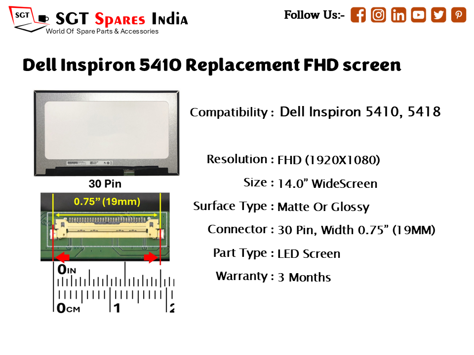 Dell Inspiron 5410 Replacement FHD screen