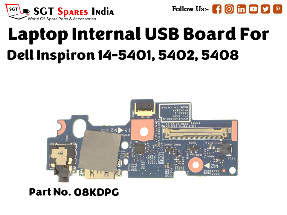 laptop Internal USB or IO board For Dell Inspiron 14 5401, 5402, 5408 Part no. 08KDPG