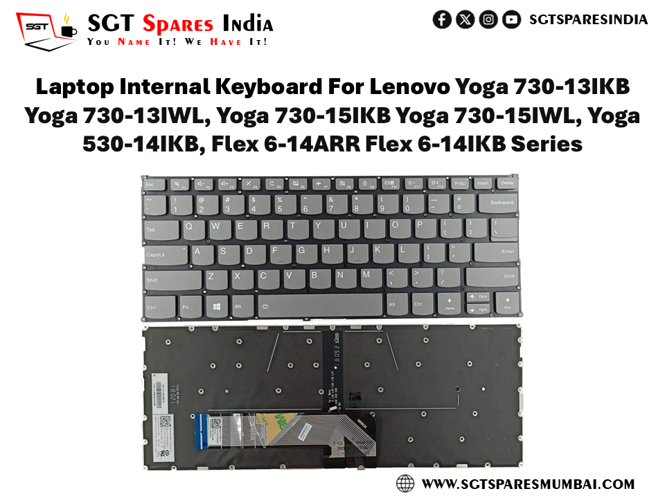 Laptop Internal Keyboard For Lenovo Yoga 730-13IKB Yoga 730-13IWL, Yoga 730-15IKB Yoga 730-15IWL, Yoga 530-14IKB, Flex 6-14ARR Flex 6-14IKB Series