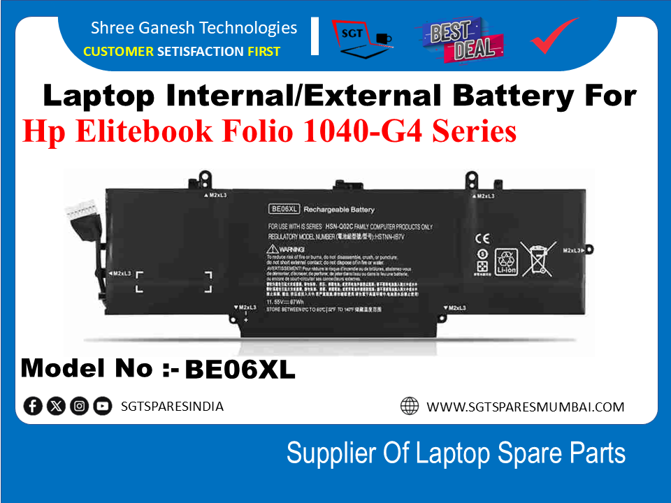 H-P BE06XL Internal Battery For Hp Elitebook Folio 1040-G4 Series