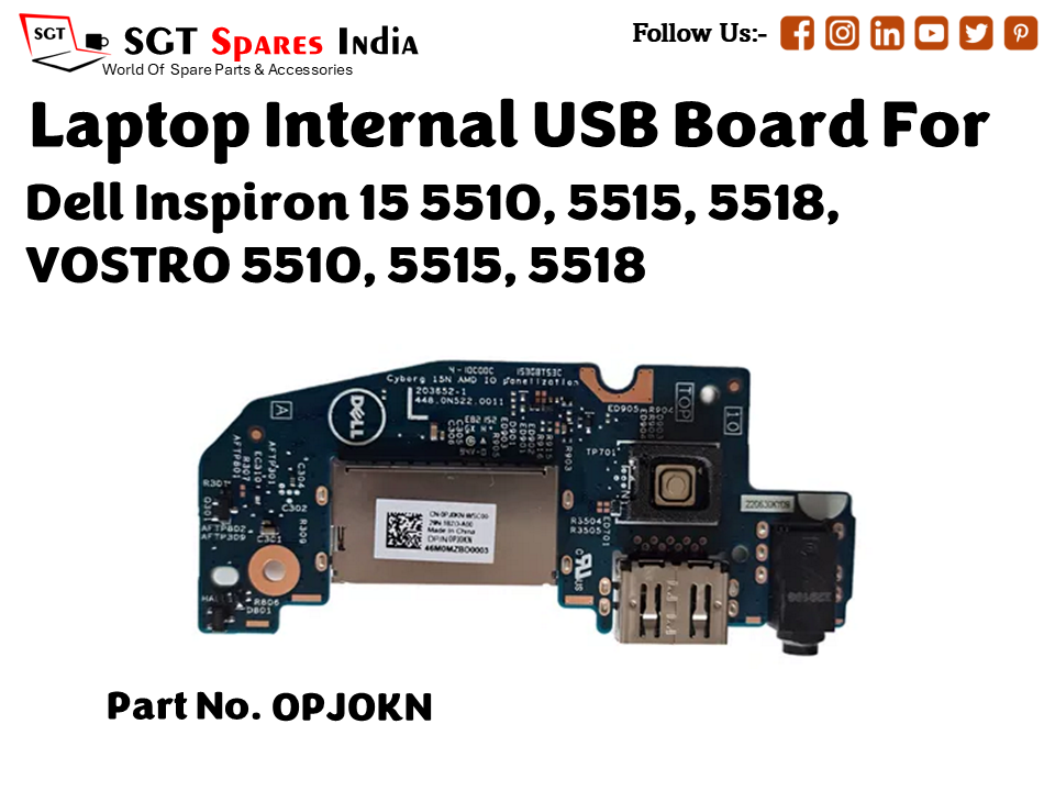 laptop Internal USB or IO board For Dell Inspiron 15 5510, 5515, 5518, VOSTRO 5510, 5515, 5518 Part no. 0PJ0KN
