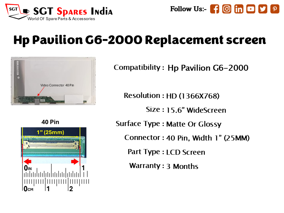 Hp Pavilion G6-2000 Replacement screen