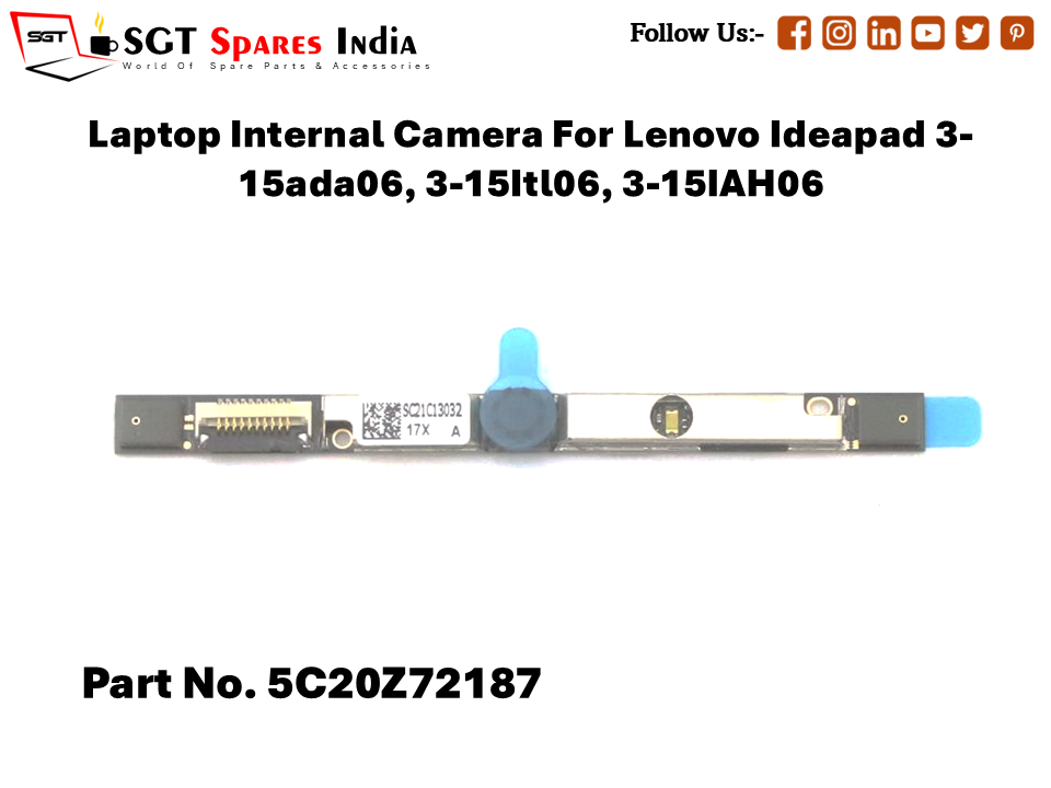 Laptop Internal Camera For Lenovo Ideapad 315ada06, 3-15Itl06, 3-15IAH06 Part No. 5C20Z72187