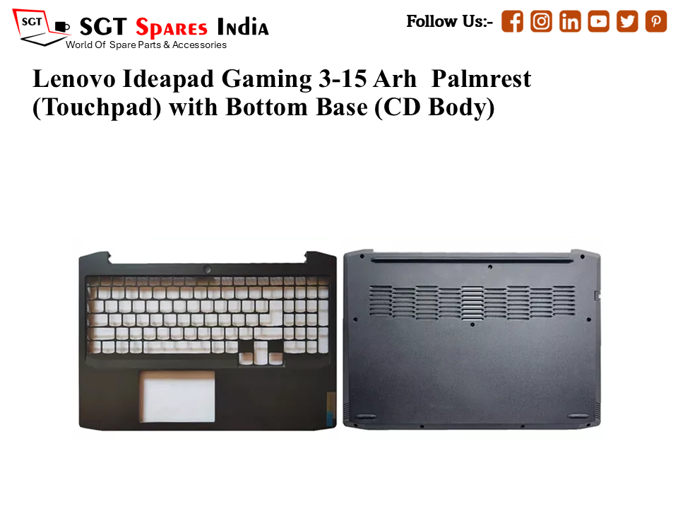 Lenovo Ideapad Gaming 3-15 Arh Palmrest (Touchpad) with Bottom Base (CD Body)