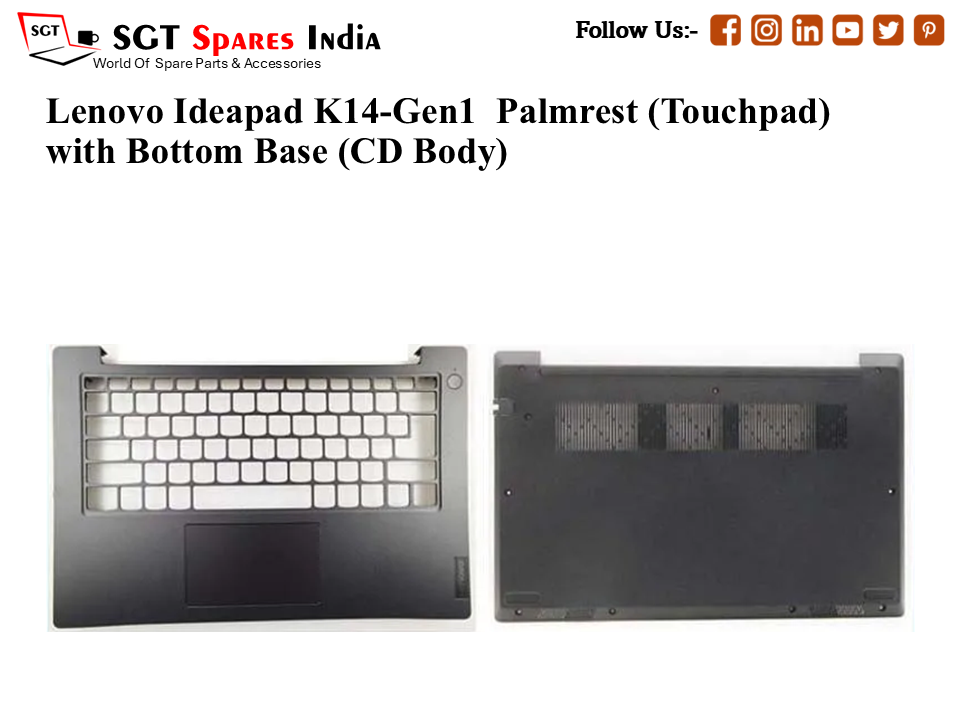 Lenovo Ideapad K14-Gen1 Palmrest (Touchpad) with Bottom Base (CD Body)