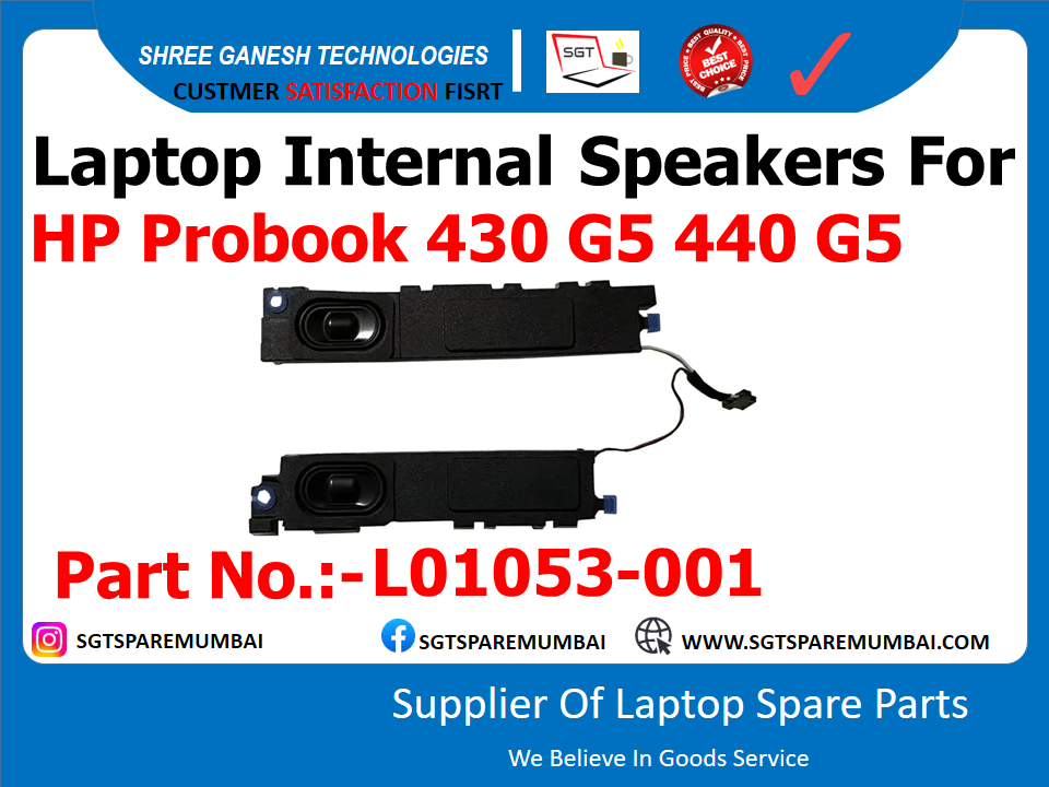 Laptop Internal Speakers For HP Probook 430-G5 440 G5 Part No.:-L01053-001