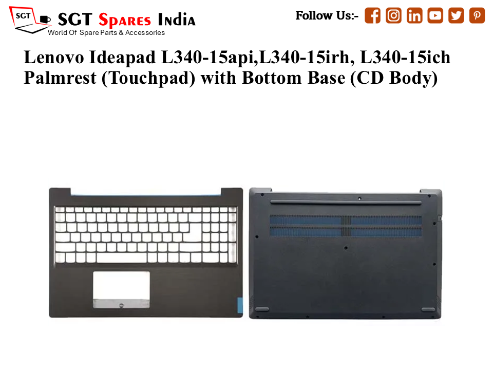 Lenovo Ideapad L340-15api,L340-15irh, L340-15ich Palmrest (Touchpad) with Bottom Base (CD Body)