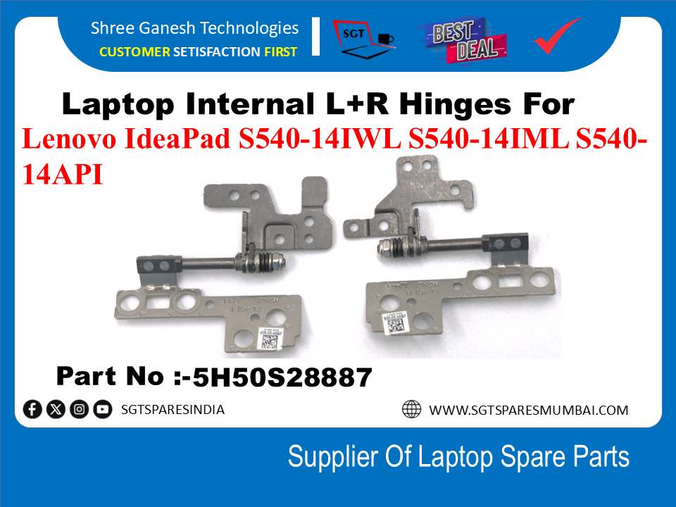 Laptop Internal L+R Hinges For Lenovo IdeaPad S540- 14IWL 14IML S540-IML Part No :-5H50S28887