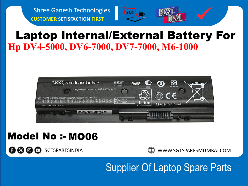 H-P MO06 External Battery For Hp DV4-5000, DV6-7000, DV7-7000, M6-1000