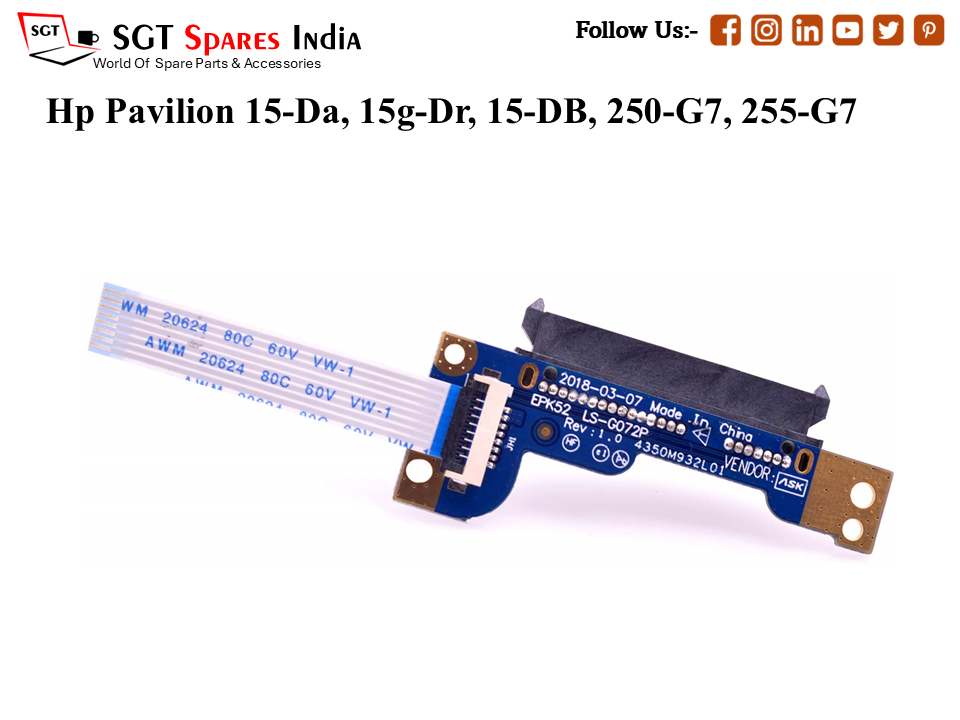 H-p Pavilion 15-Da, 15g-Dr, 15-DB, 250-G7, 255-G7 Laptop Hard-Disk (HDD) Cable