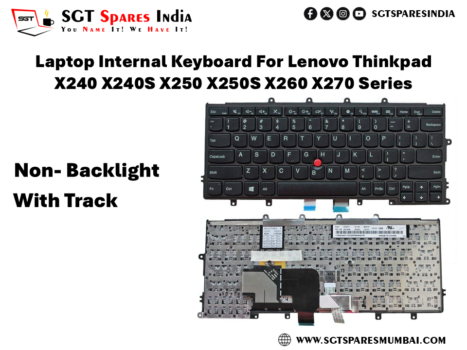 Laptop Internal Keyboard For Lenovo Thinkpad X240 X240S X250 X250S X260 X270 Series Non- Backlight With Track