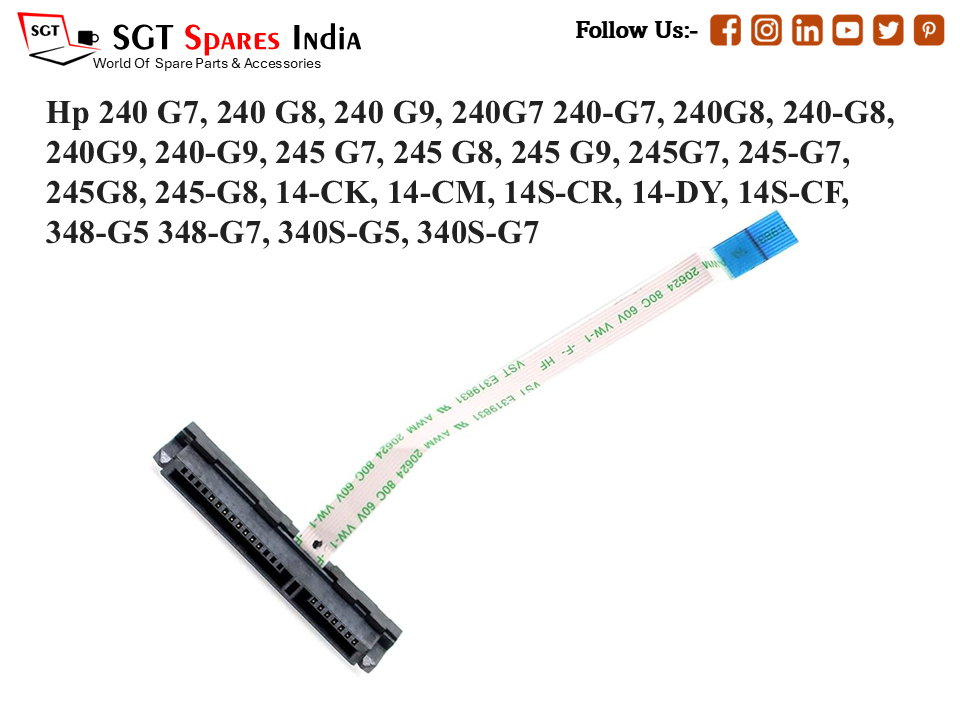 H-p 240 G7, 240 G8, 240 G9, 240G7 240-G7, 240G8, 240-G8, 240G9, 240-G9, 245 G7, 245 G8, 245 G9, 245G7, 245-G7, 245G8, 245-G8, 14-CK, 14-CM, 14S-CR, 14-DY, 14S-CF, 348-G5 348-G7, 340S-G5, 340S-G7 Laptop Hard-Disk (HDD) Cable