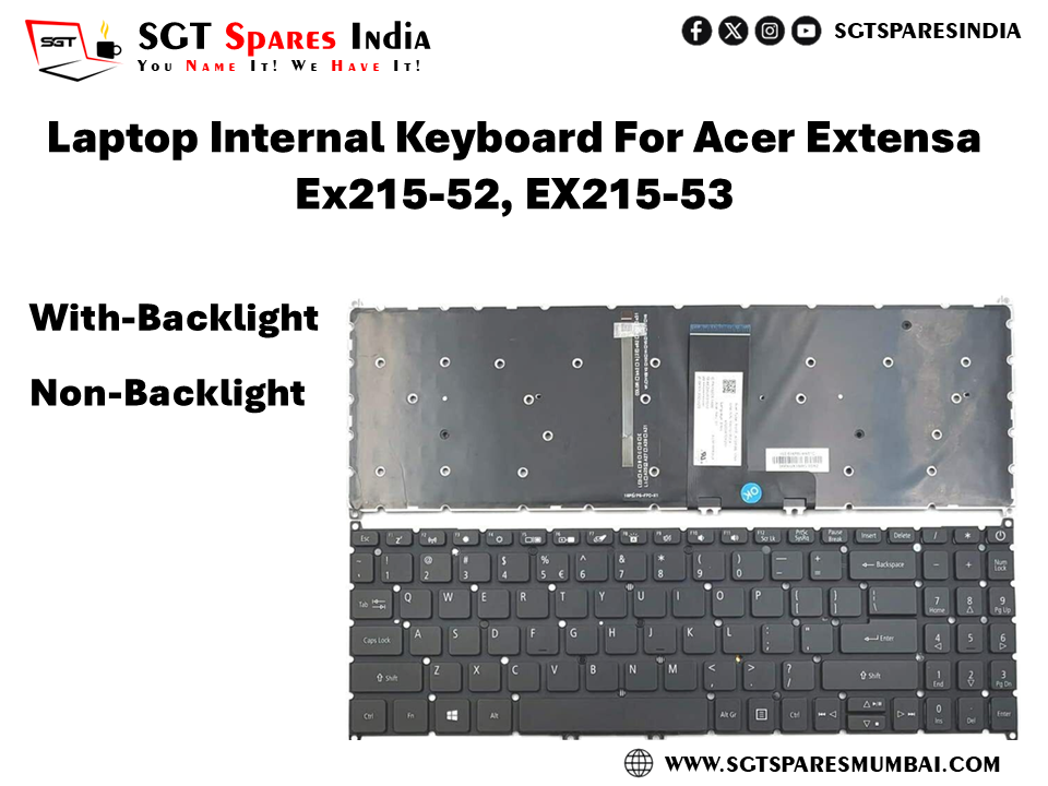 Laptop Internal Keyboard For Acer Extensa Ex215-52, EX215-53 With-Backlight Non-Backlight