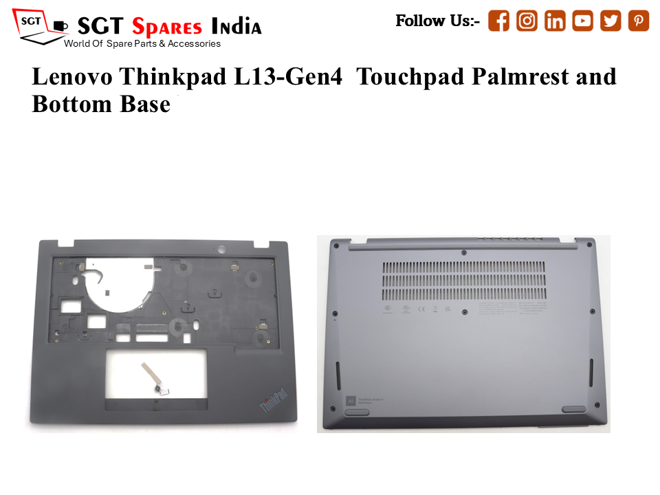 Lenovo Thinkpad L13-Gen4 Touchpad Palmrest and Bottom Base Full Body Assembly