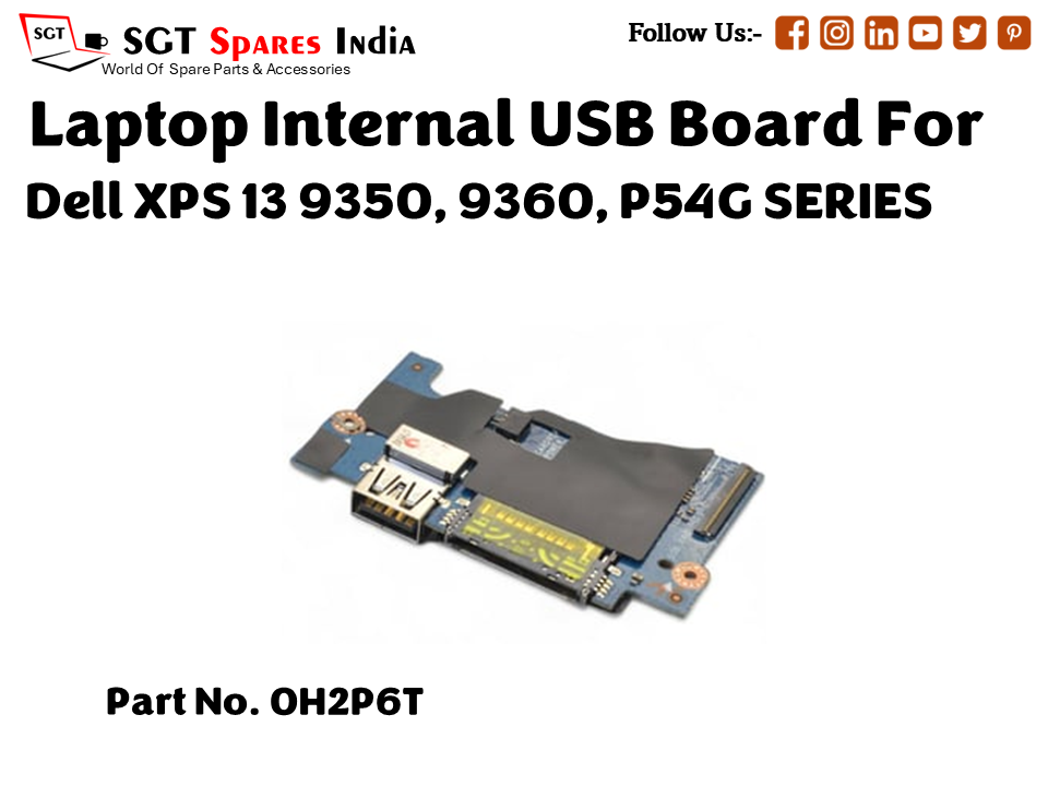 laptop Internal USB or IO board For Dell XPS 13 9350, 9360, P54G SERIES Part no. 0H2P6T