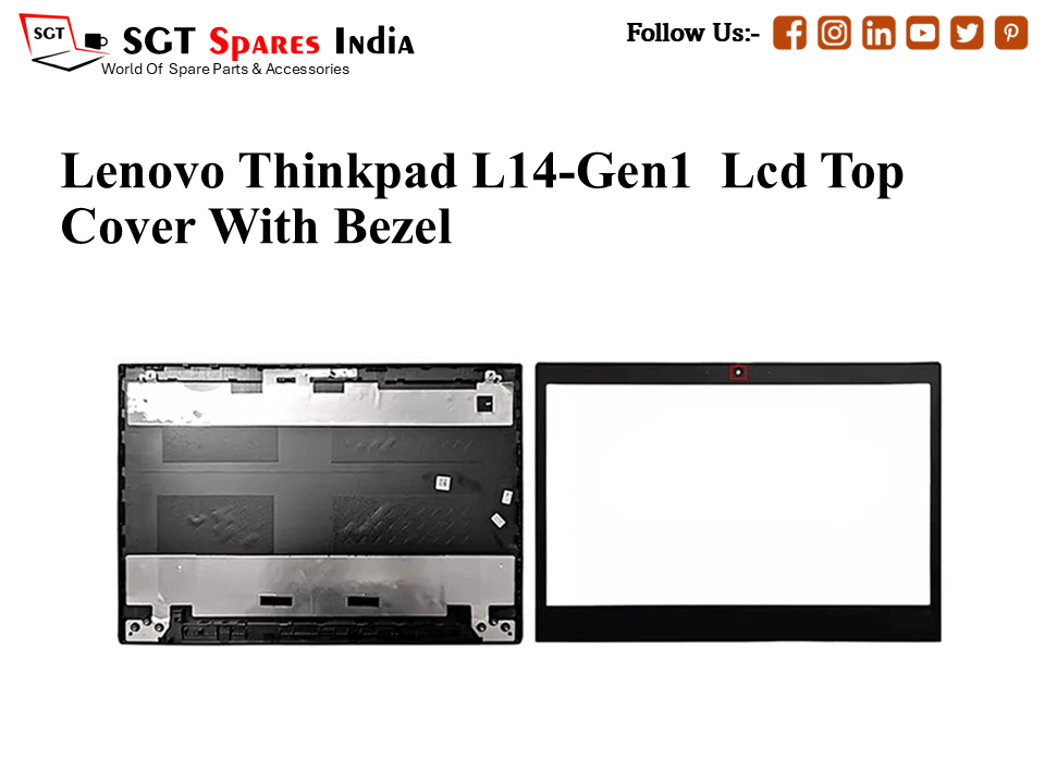LAPTOP LCD TOP COVER WITH BAZEL FOR LENOVO THINKPAD L14-GEN1,