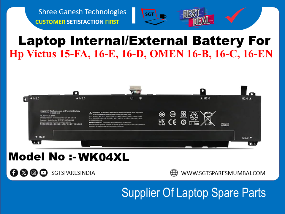 H-P WK04XL Internal Battery For Hp Victus 15-FA, 16-E, 16-D, OMEN 16-B, 16-C, 16-EN